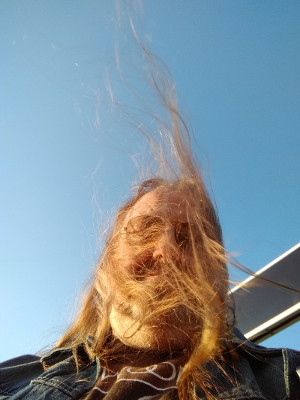 it was a bit windy while waiting for the
                    train home