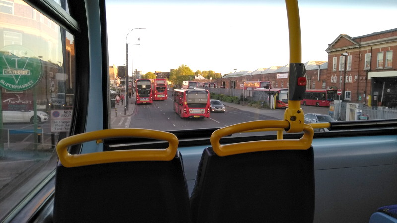 view from my bus as I
                      headed towards Bromley