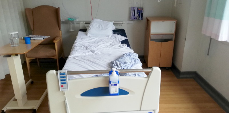 my bed during my stay
                        in hospital