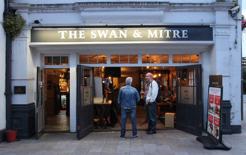 The Swan & Mitre -
                        the venue for Stretchy's Open Mic