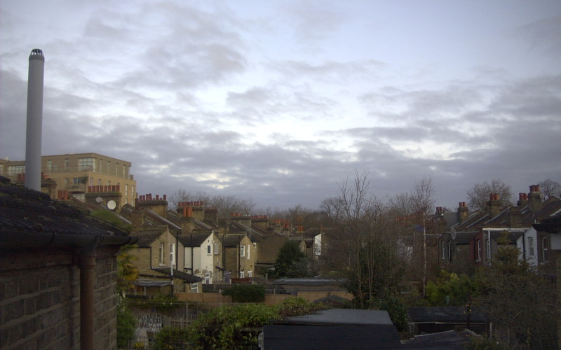 the northern sky just
                        as it was getting light