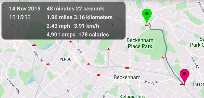 from Beckenham Hill to
                        Shortlands