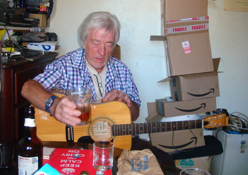 Michael with
                              guitar