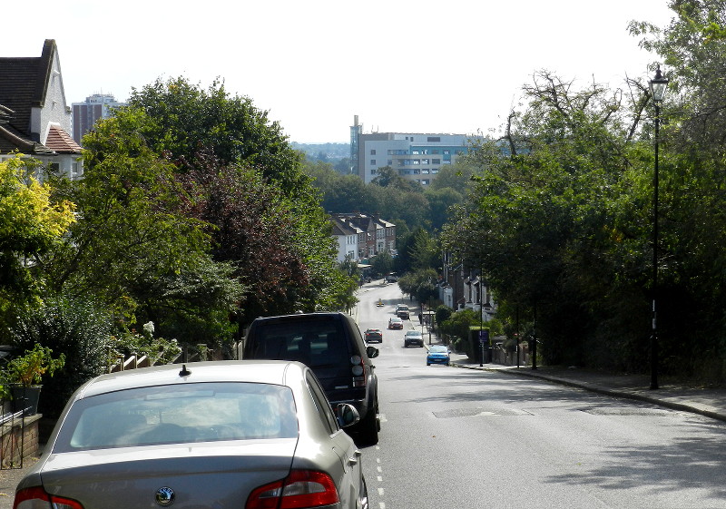 Looking down
                              Vicars Hill