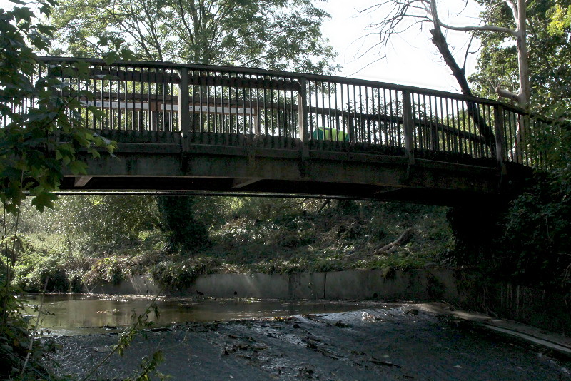 view of the
                              bridge from the river