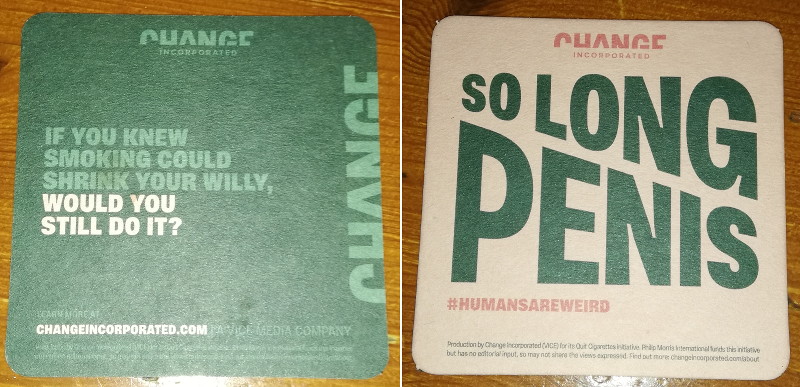 beer mats
                              are getting weird