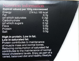 nutritional values