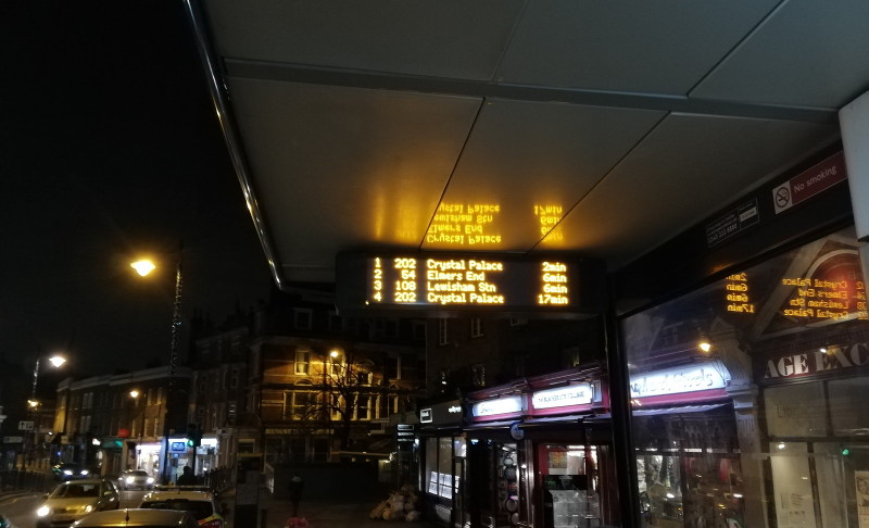 bus times going
                          home