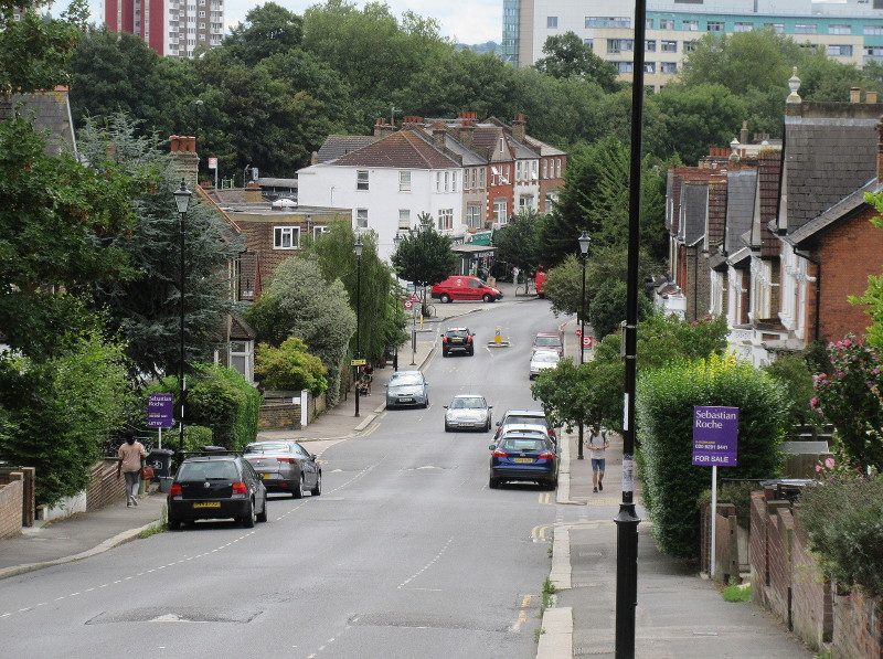 looking down
                              Vicars Hill