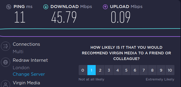 very bad upload speed