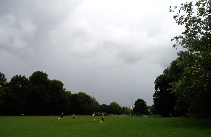 threatening clouds to the
                                      north