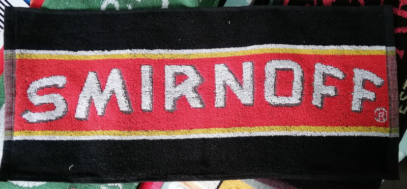 Smirnoff bar towel