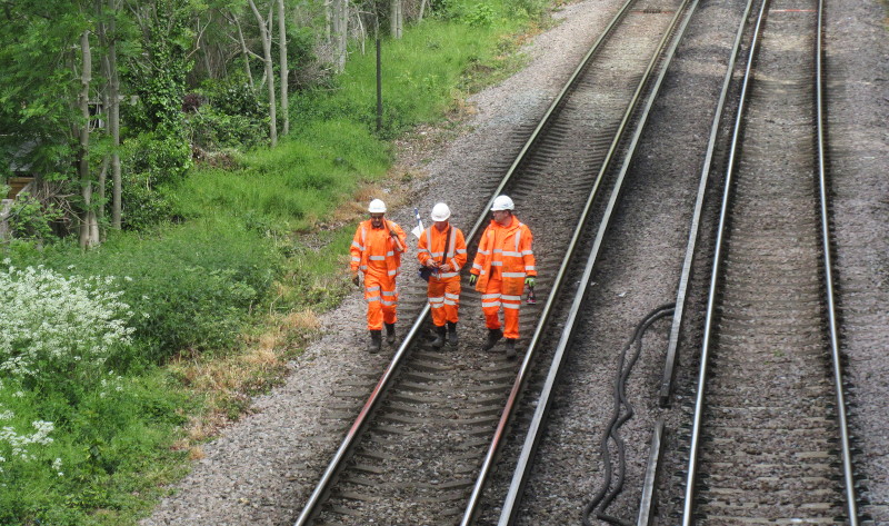 track
                                      workers on track