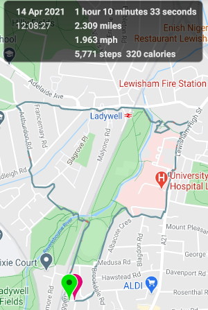 a short 2.3 mile walk