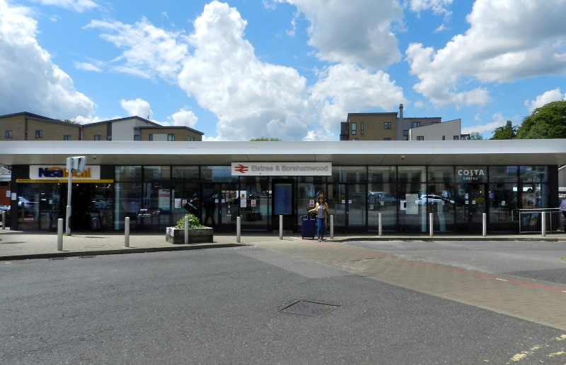 Front of the
                              station building