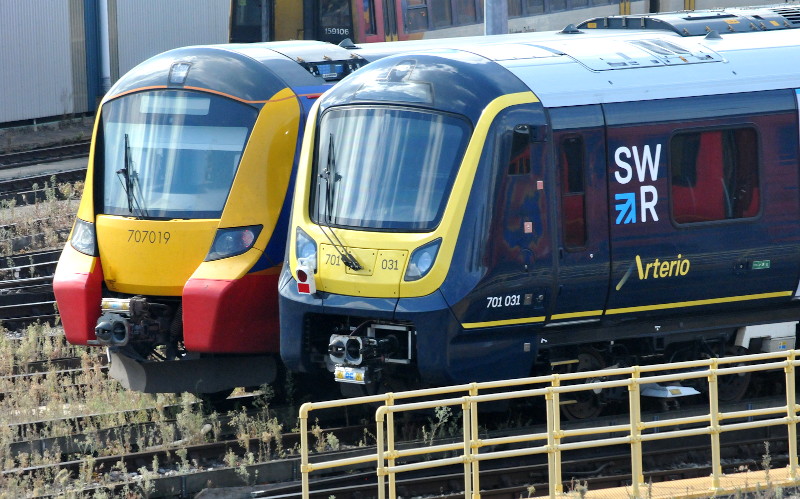 class 701 and
                              707 train