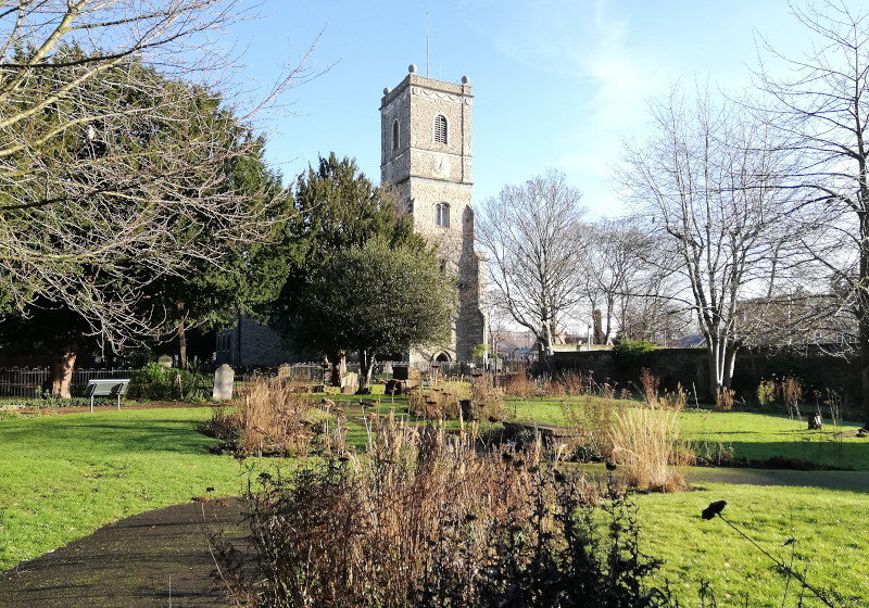 long shot of St Mary's