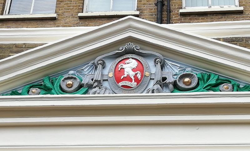 above the
                              entrance to Lewisham Hospital