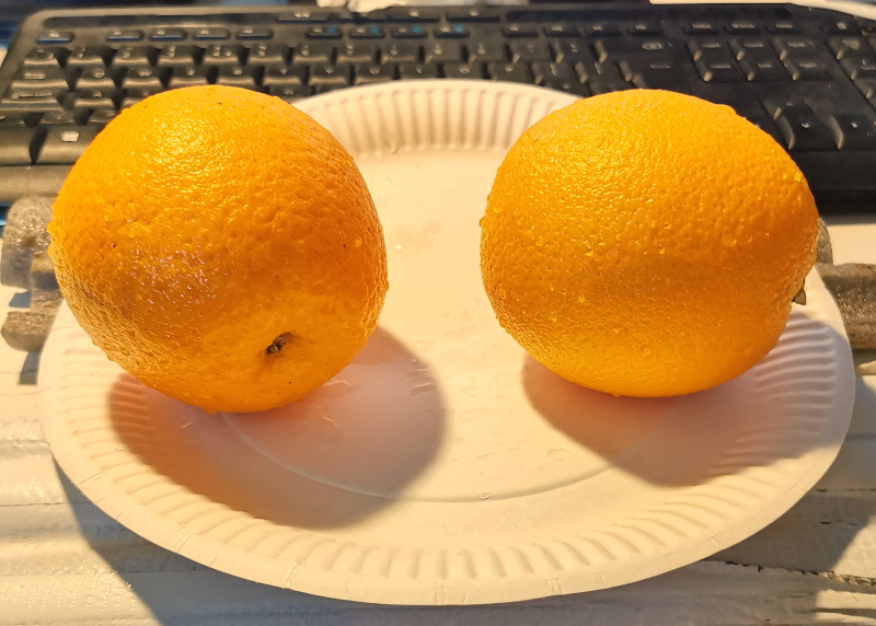 two oranges