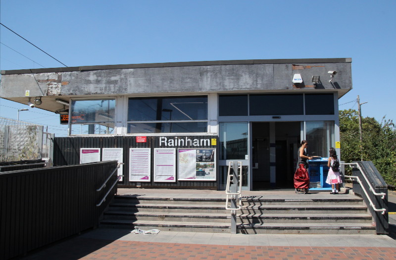 Rainham station
                              entrance