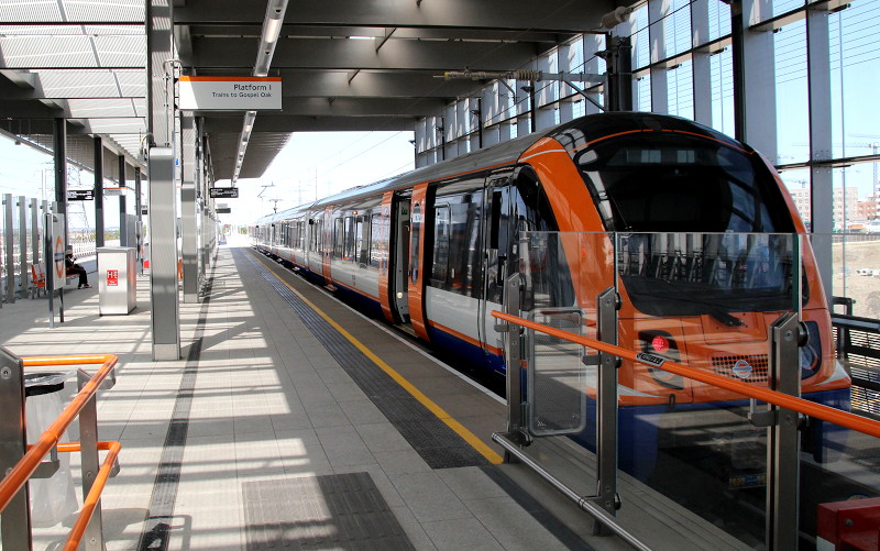 Barking
                              Riverside station with brand new train