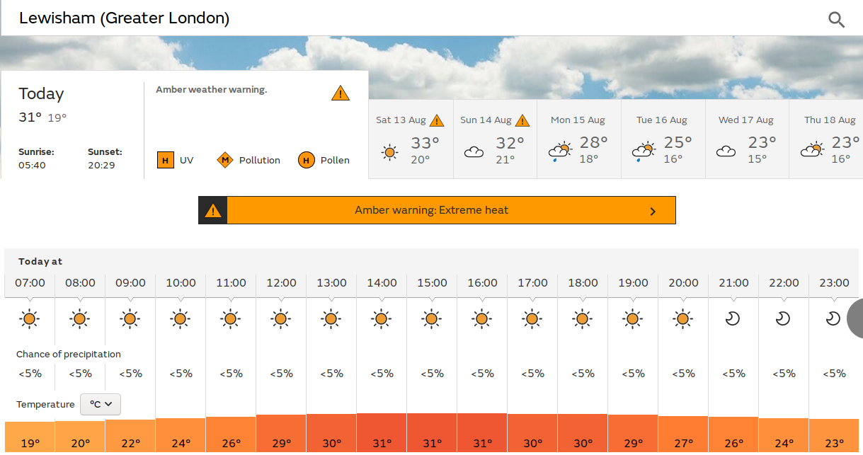 another day of
                      possible extreme heat