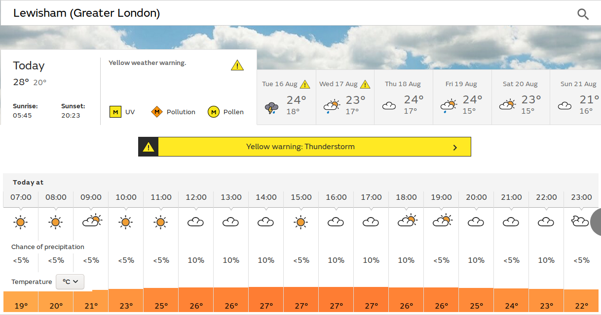 possible
                      thunderstorm