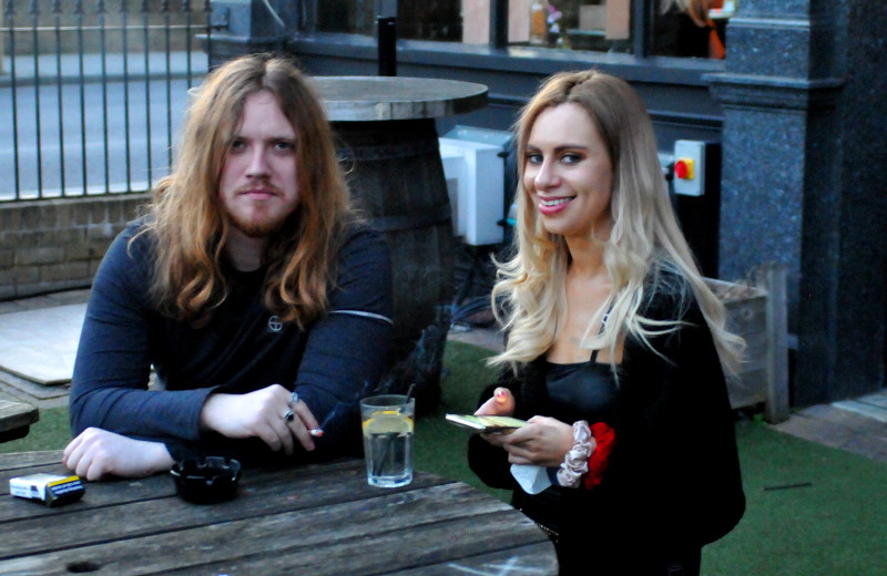 Steve and Carrie
                              before the gig