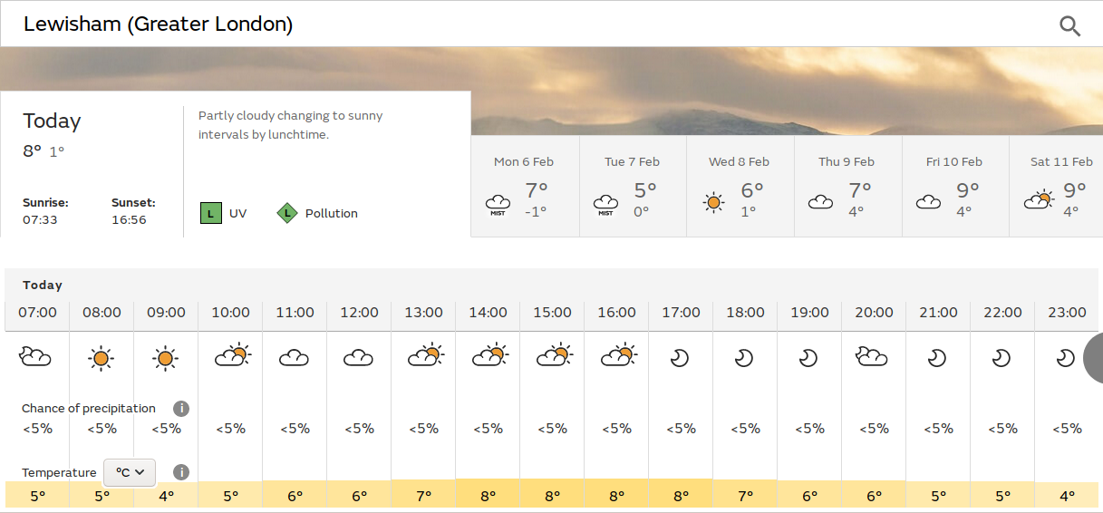 some or many cold
                          sunny spells