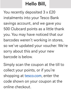 clubcard voucher