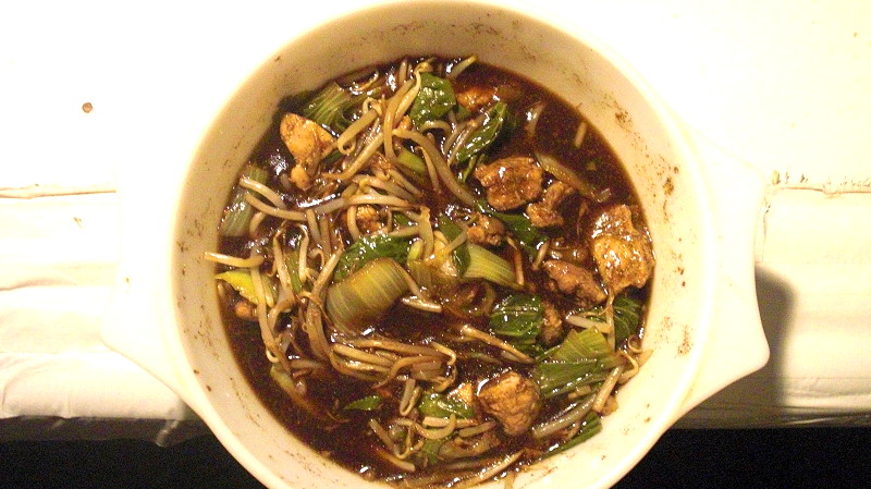 pork stew with lots of
                                            bean sprouts