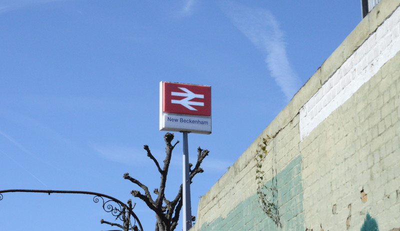 New
                                      Beckenham station sign