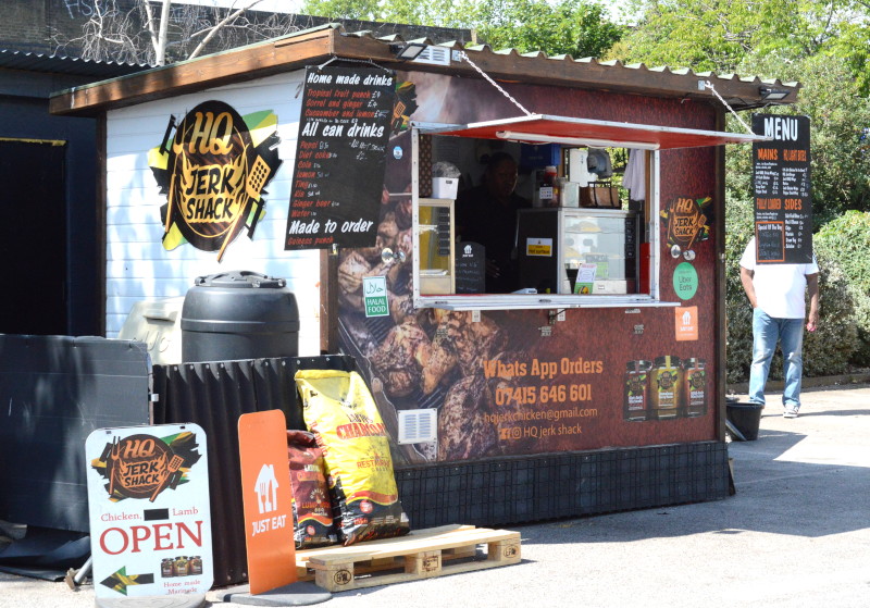 The refreshment shack
                                          outside Wickes