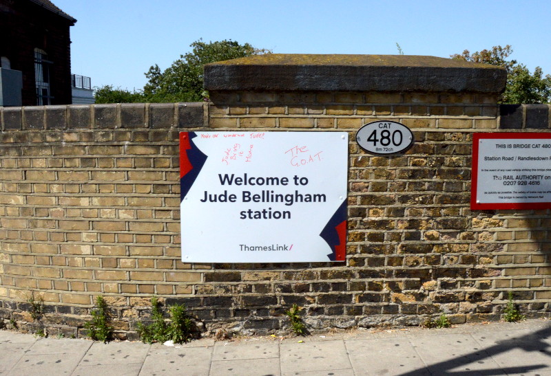 Sign
                                          on wall outside the station
