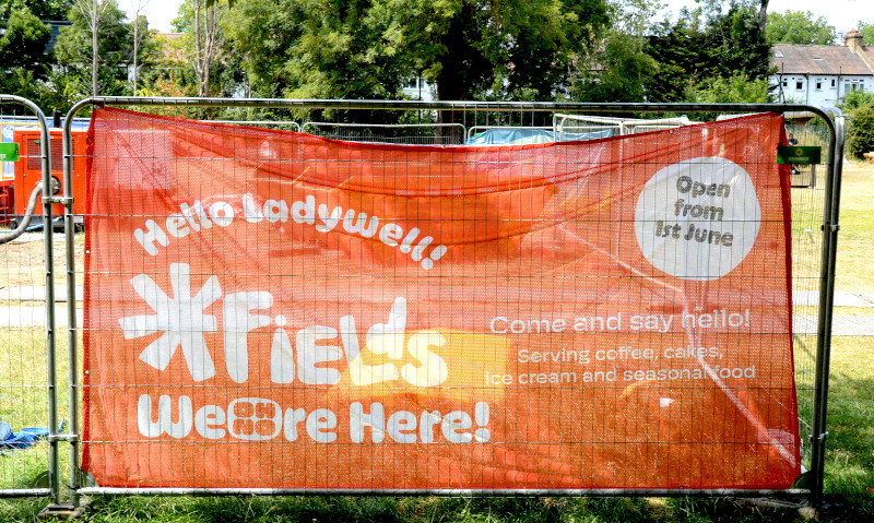 banner on temporary
                                          fence