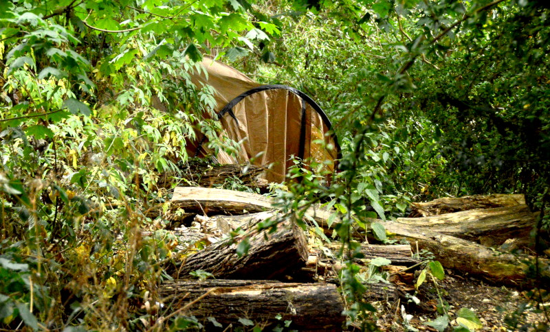 homeless person's tent