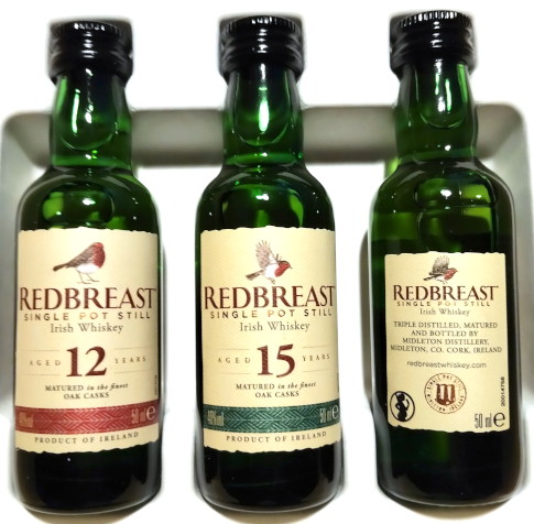 Redbreast whiskey
                                        miniatures