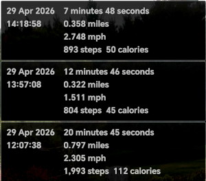 3 bits of walking