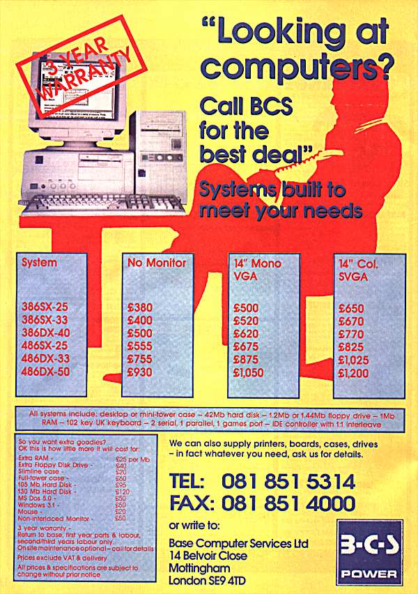 Base Computers advert 1993